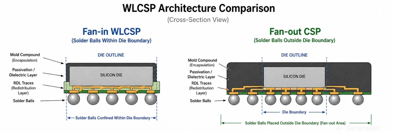 fan in wlcsp versus fan out csp