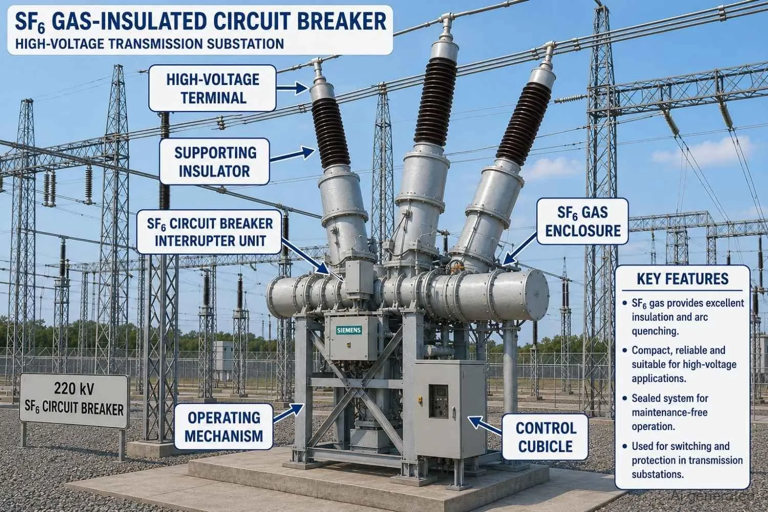 sf6 gas insulated circuit breaker