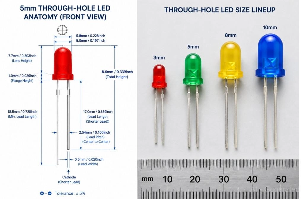 through hole led