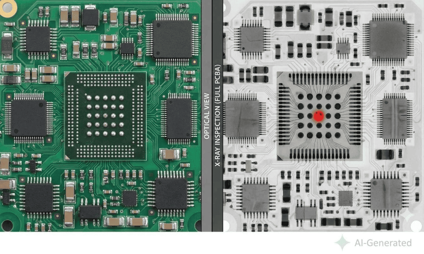 inspección rayos X  PCB componente BGA