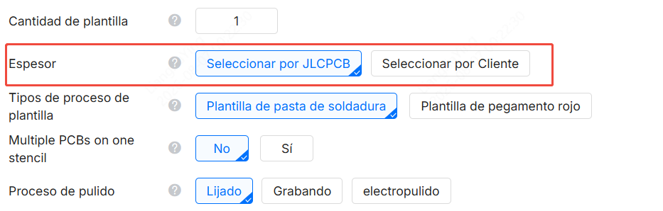stencil pcb jlcpcb pedido plantilla