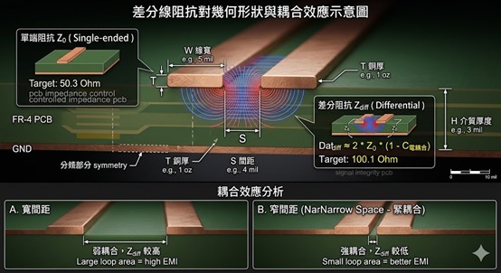 Differential_SingleEnded_Impedance_Coupling_Analysis