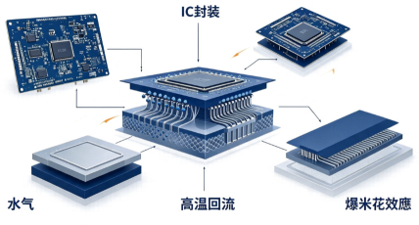 IC_Packaging_Moisture_Reflow_Popcorn_Effect