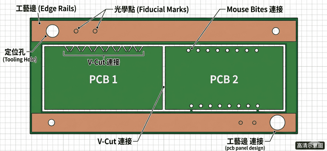 PCB_Panel_VCut_Tooling_Layout