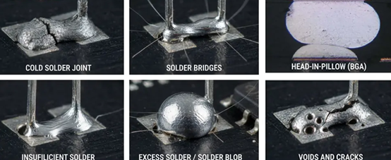 common pcb solder joint defects