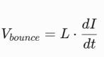 ground bounce voltage equation