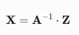 matrix inverse solution equation