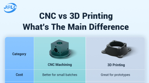 Differences between CNC machining and 3D printing