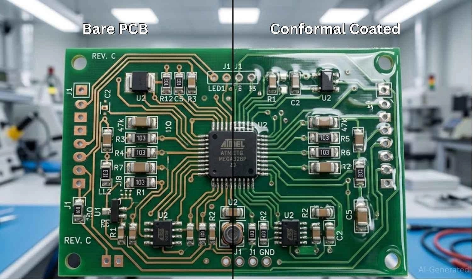 bare pcb vs conformal coated pcb