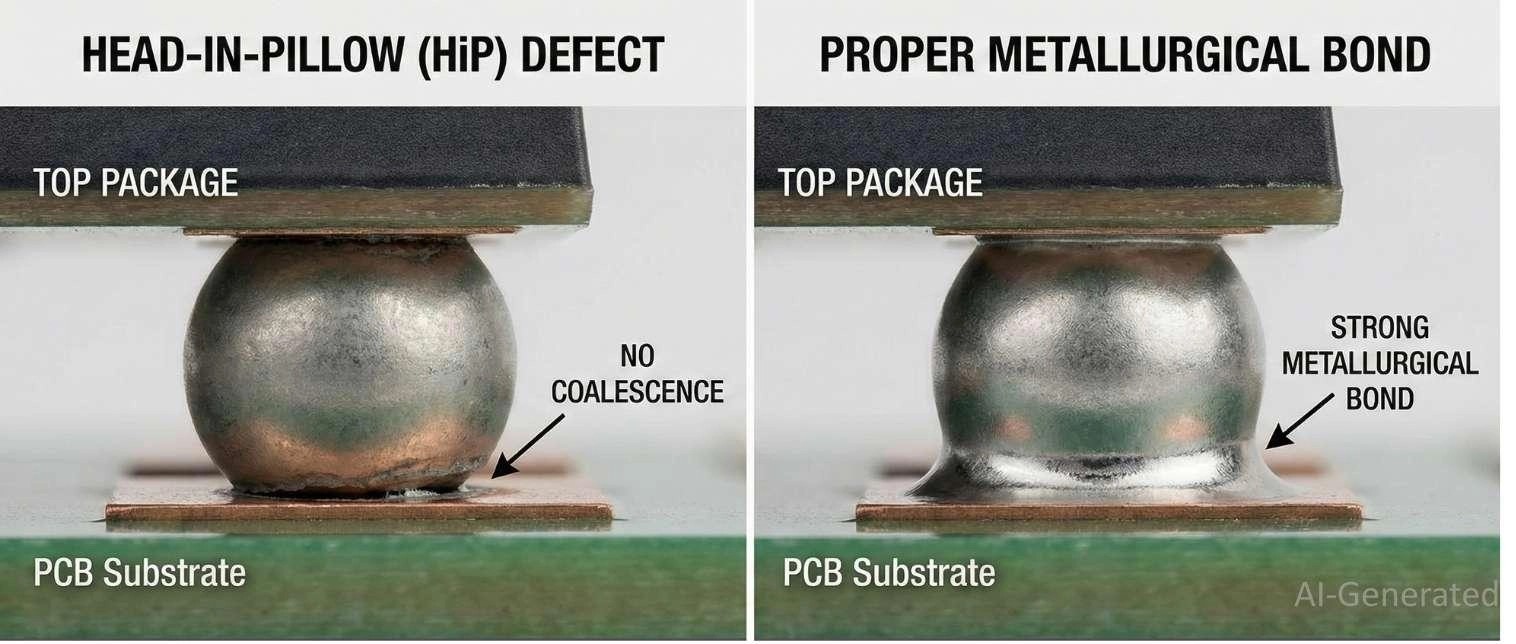Head-in-Pillow (HiP) BGA defect
