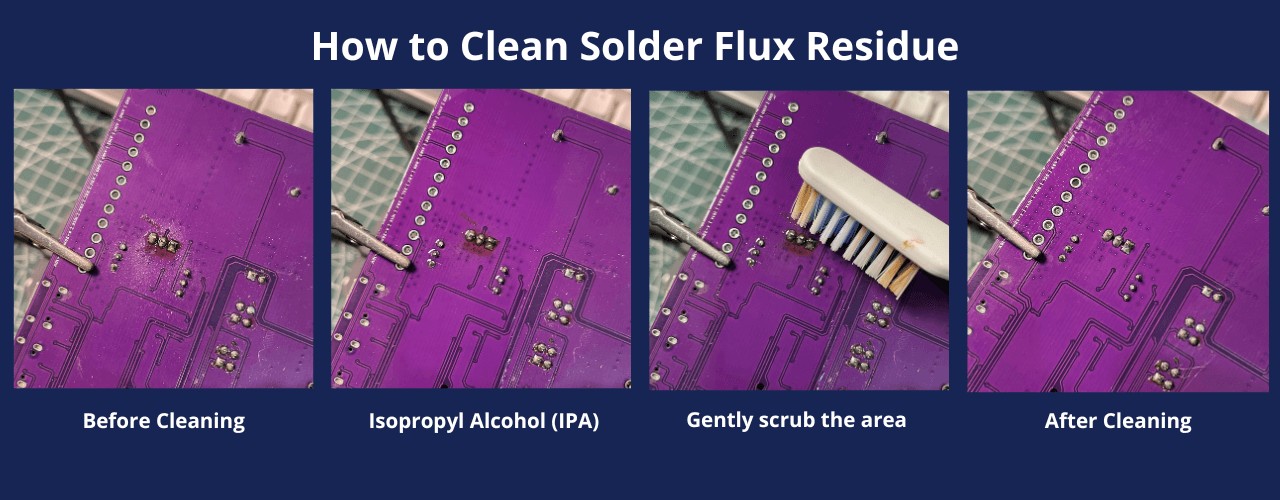 How to Clean Solder Flux Residue from Circuit Boards