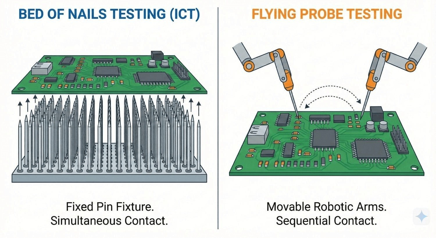 In-Circuit Testing vs Flying Probe Testing