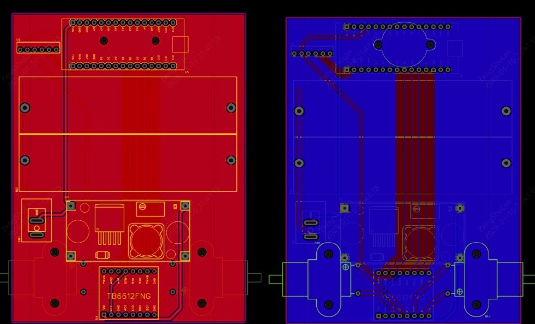 PCB layout for Arduino Bluetooth RC car