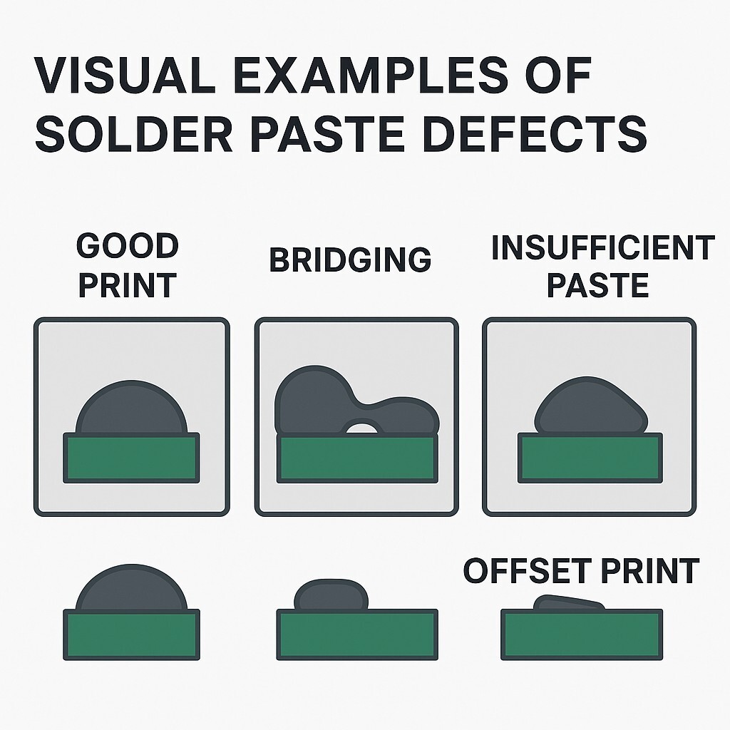 solder paste printing defects detected by SPI