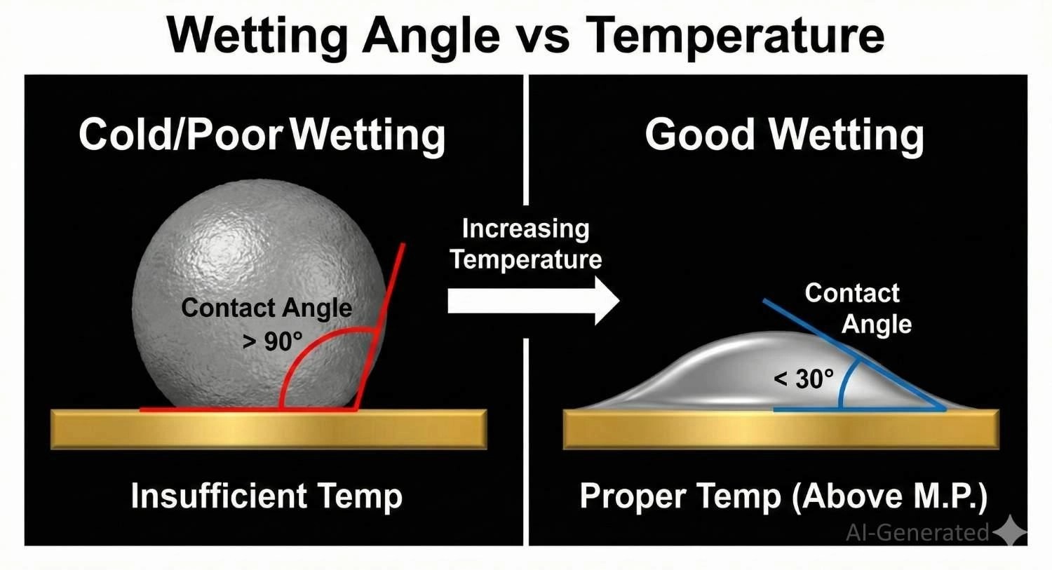 solder wetting angles