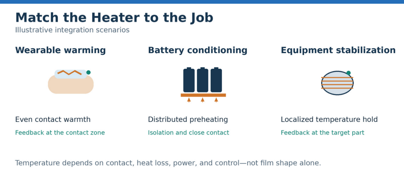 Thermal Jobs for Conformable Heating Elements