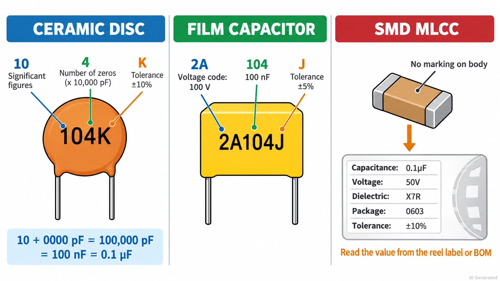 100nF capacitor markings