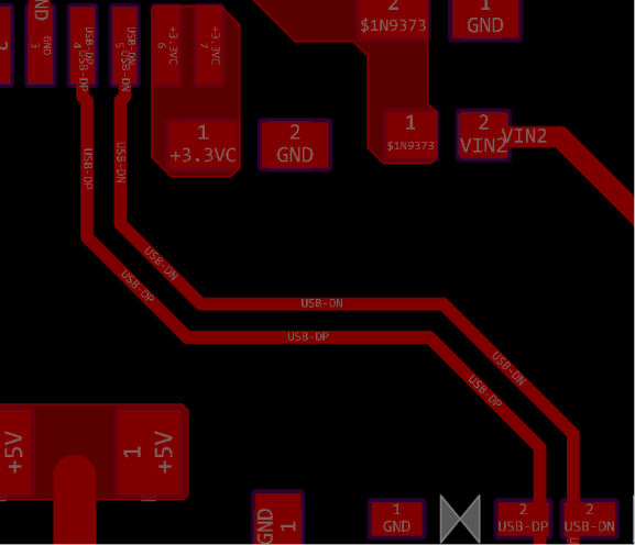 90 ohm impedance differential pair routing for usb