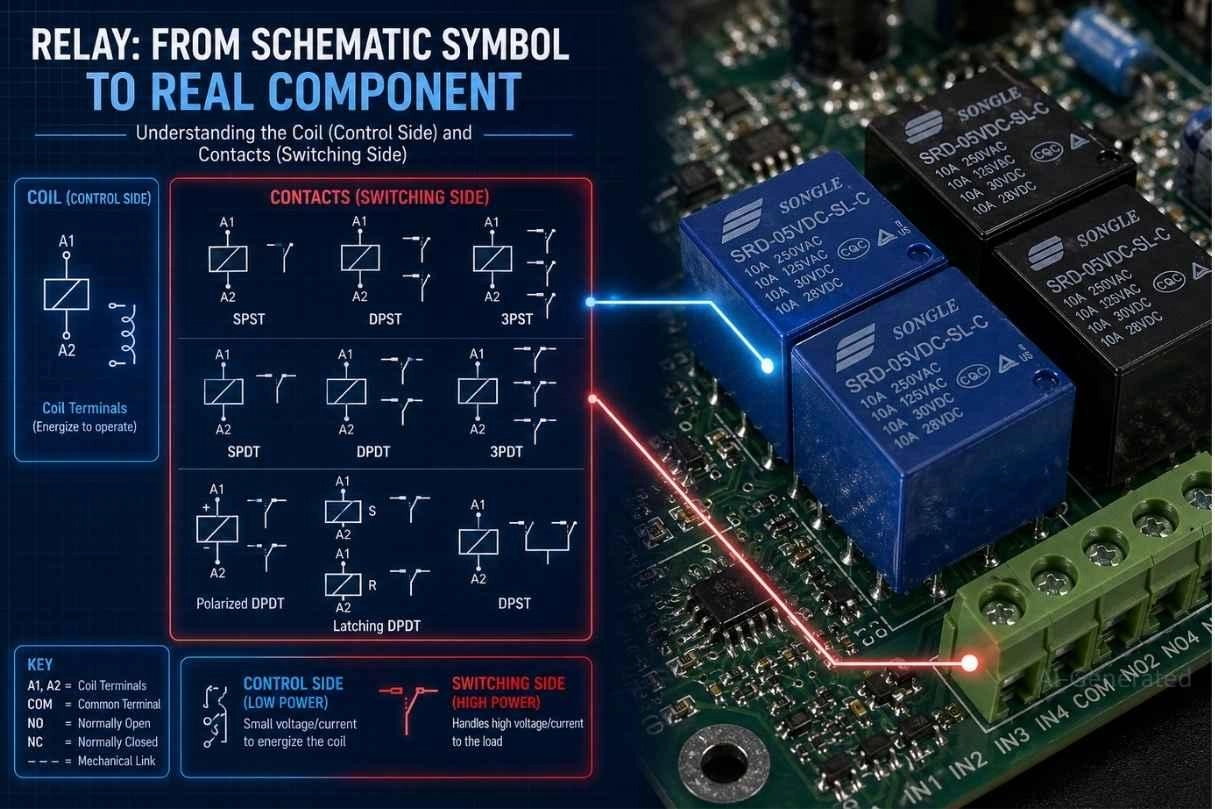 a relay schematic symbol diagram