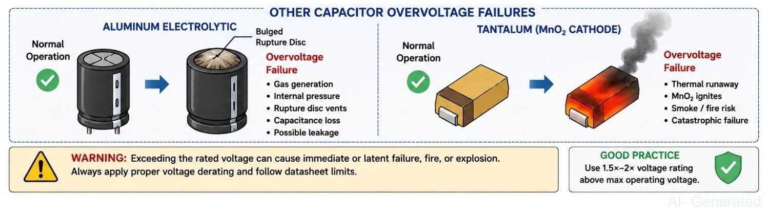 capacitor overvoltage failure