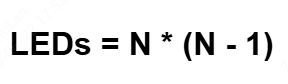 charlieplexing led count formula