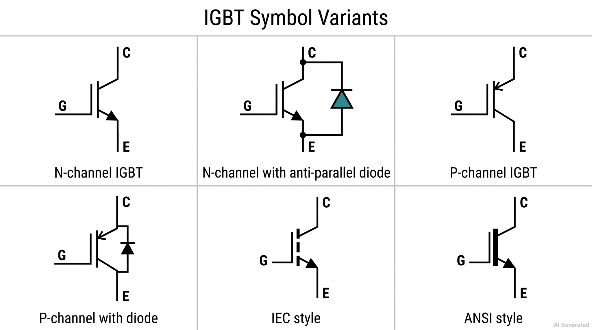 common igbt symbol representations