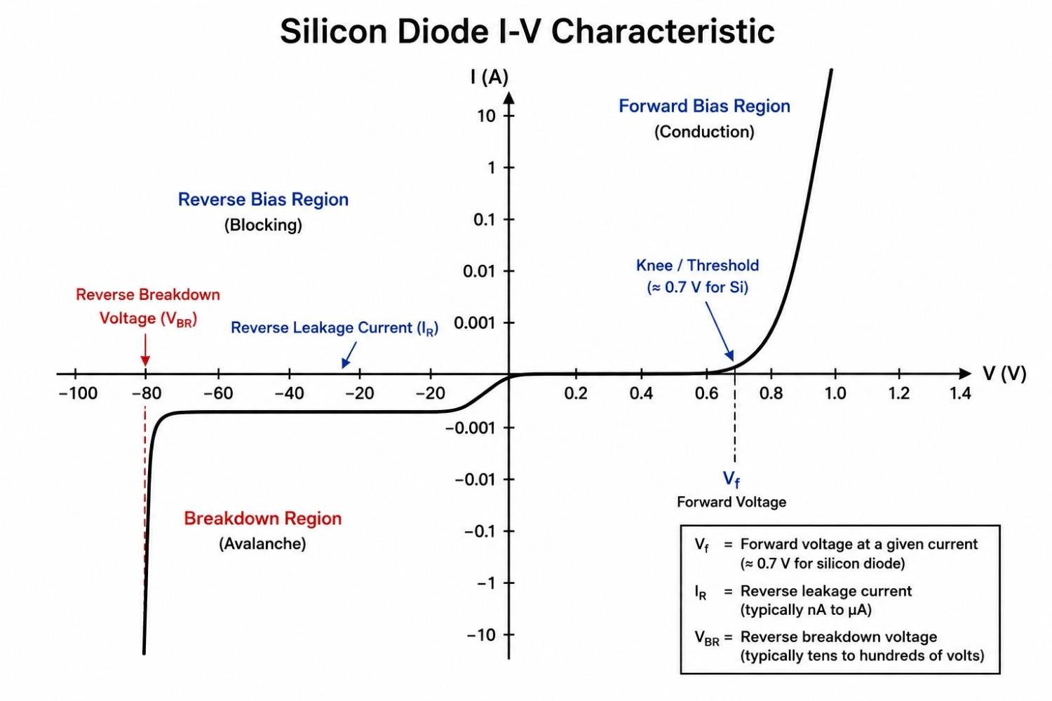 diode i v characteristic curve