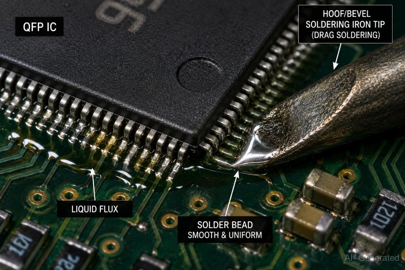 drag soldering technique