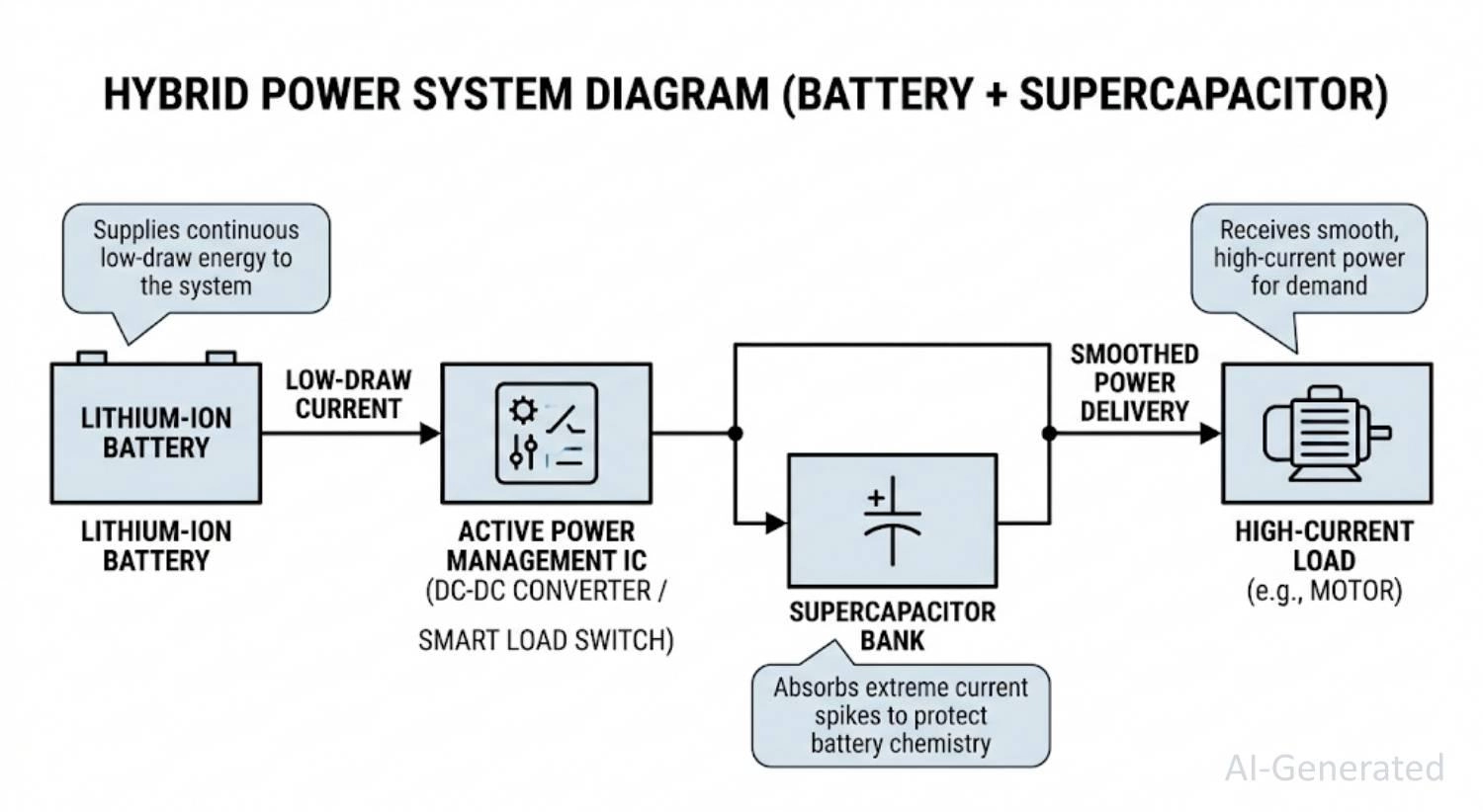 electrical schematic of a hybrid power system