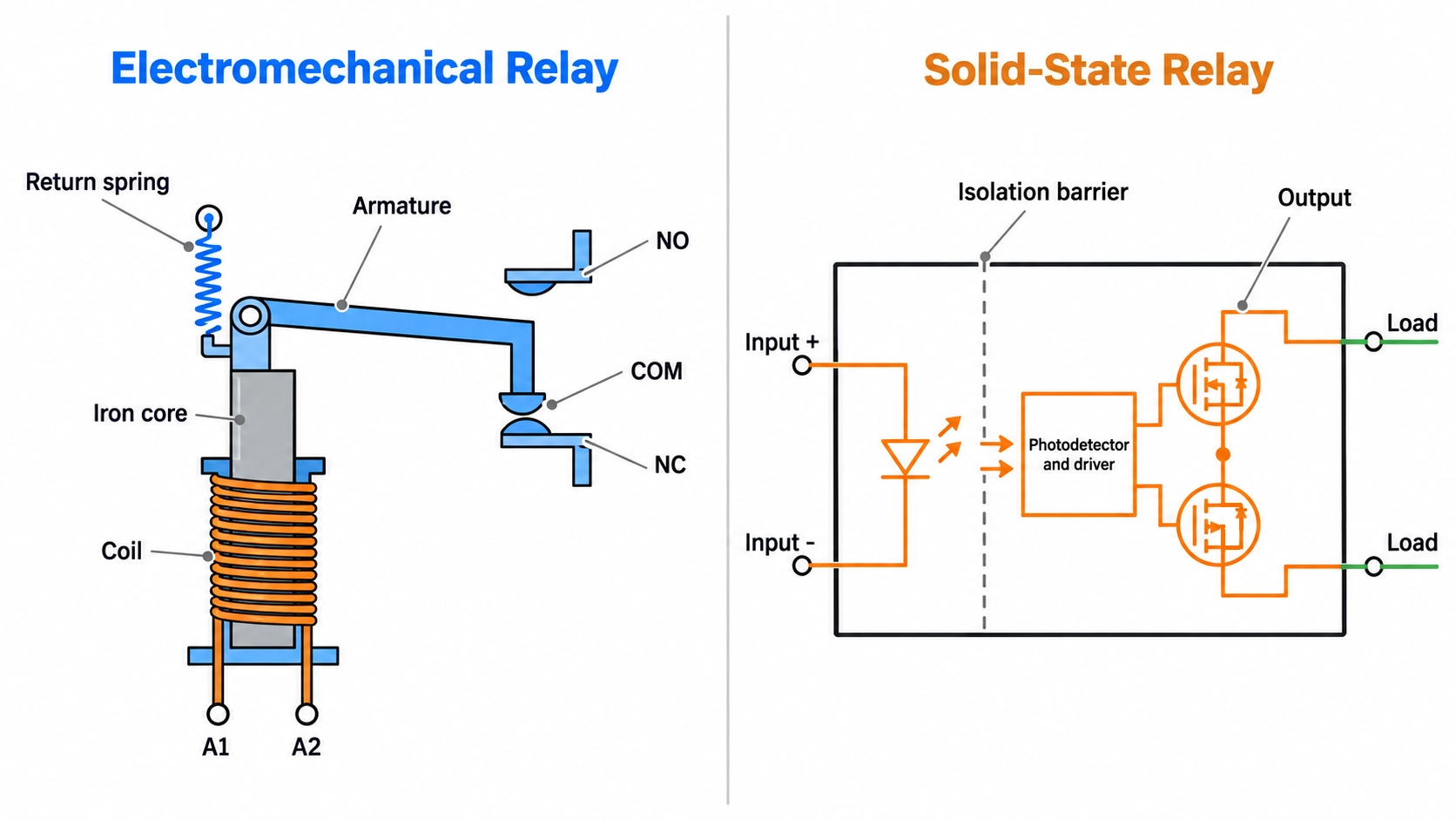electromechanical relay vs solid state relay