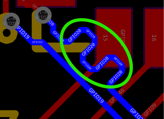 equal length tuning to match differential pair traces length