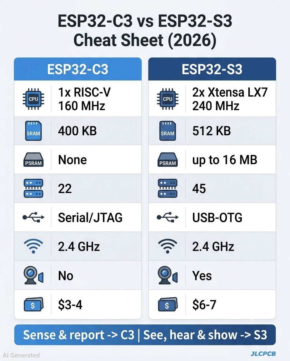 esp32 c3 vs esp32 s3