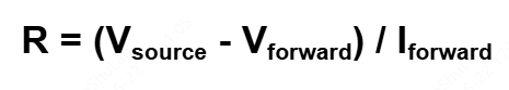formula to calculate the resistor value