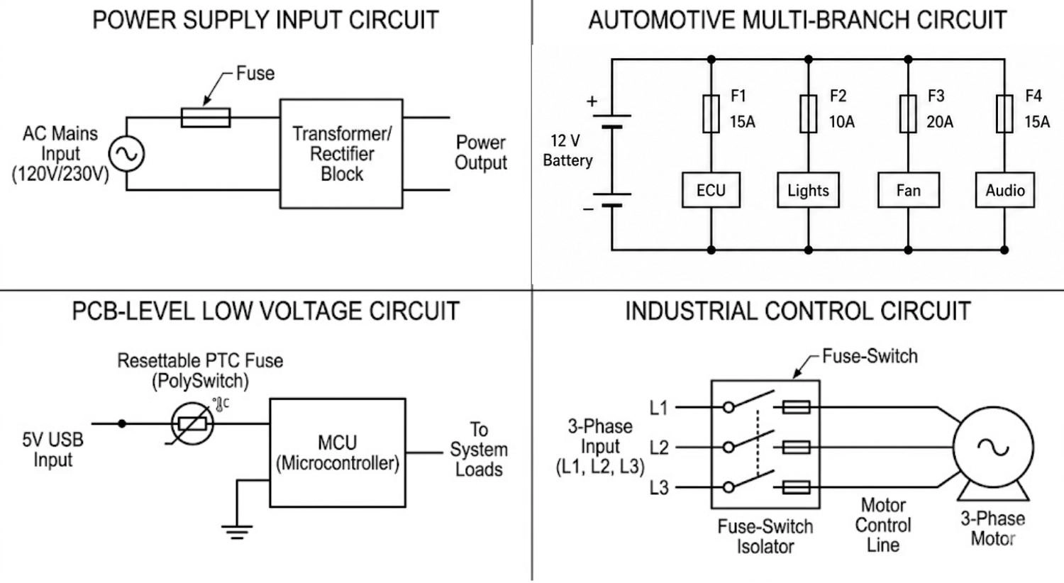 fuse symbol in real circuit diagrams