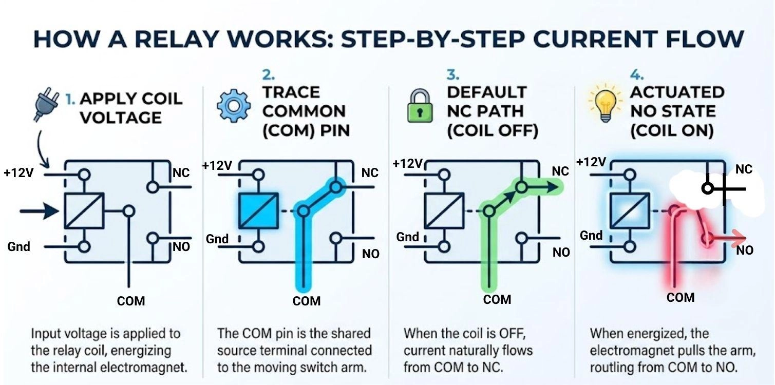 how to read a relay symbol in a circuit
