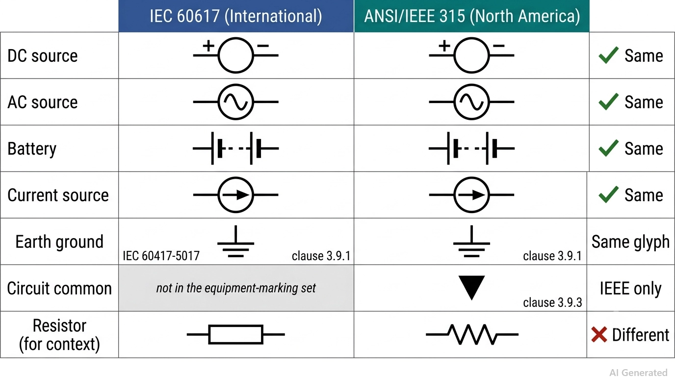 iec 60617 and ansi ieee 315 electrical symbol comparison