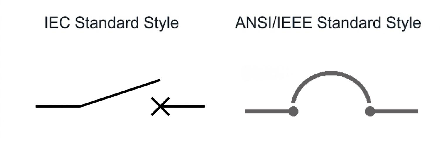 iec vs ansi circuit breaker symbol
