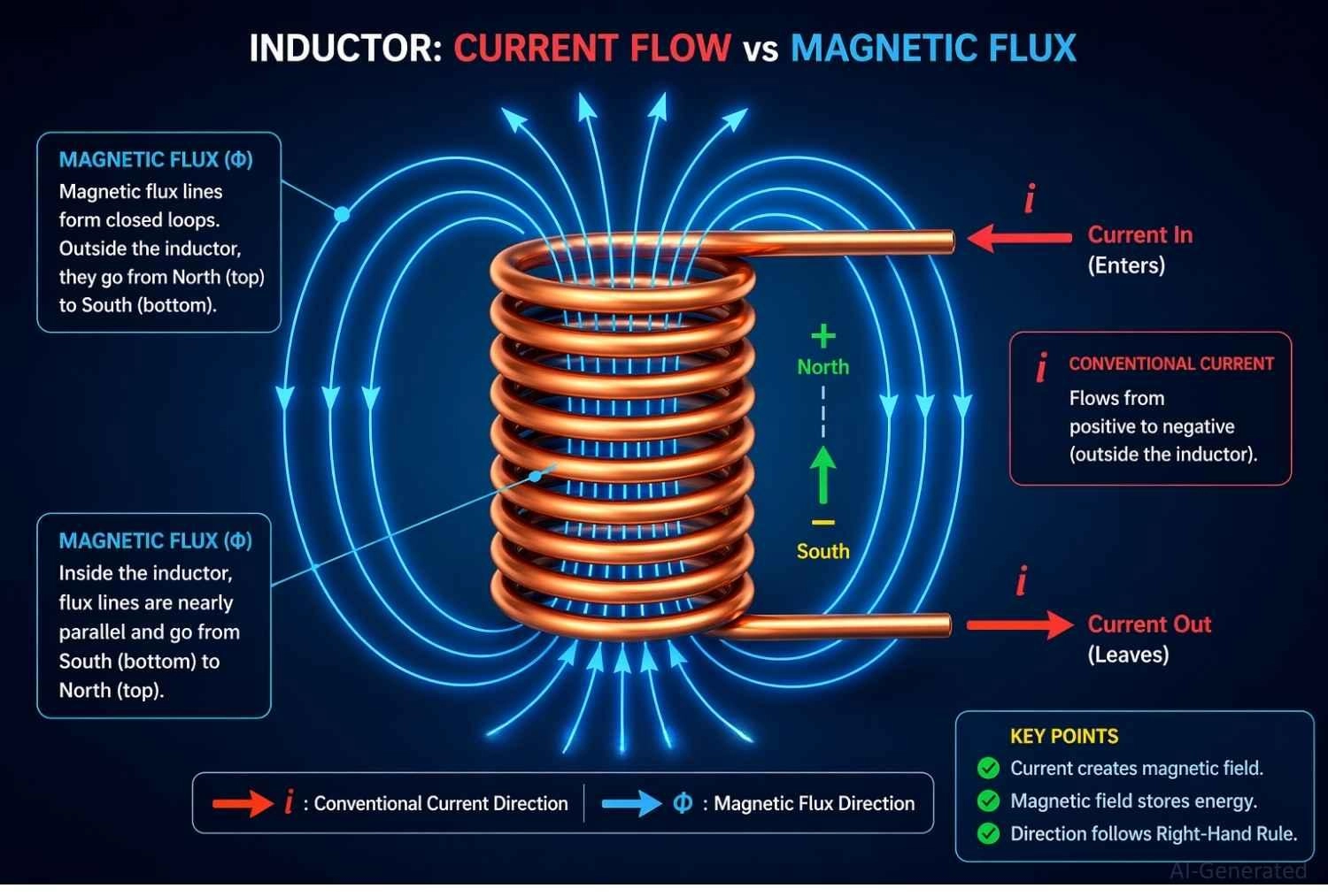 inductor magnetic field & energy storage