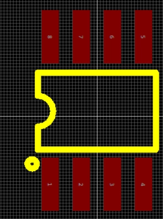 ipc 7351 compliant pcb footprint land pattern for soic 8