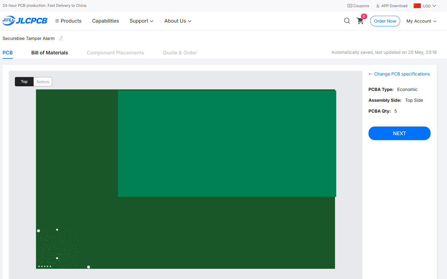 jlcpcb automatic gerber layer viewer