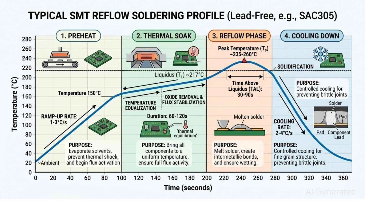 lead free smt reflow soldering temperature profile