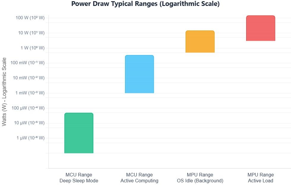microcontroller vs microprocessor in power efficiency