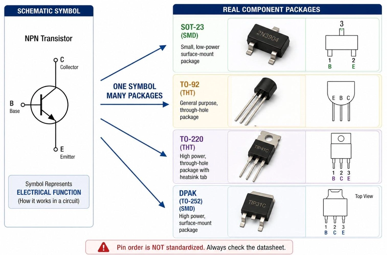 npn transistor symbol