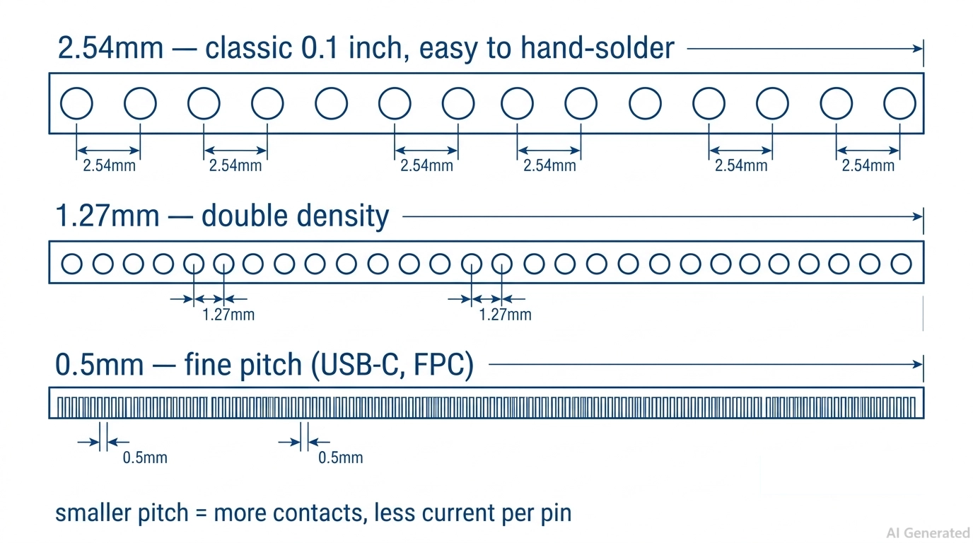 pcb connector pitch