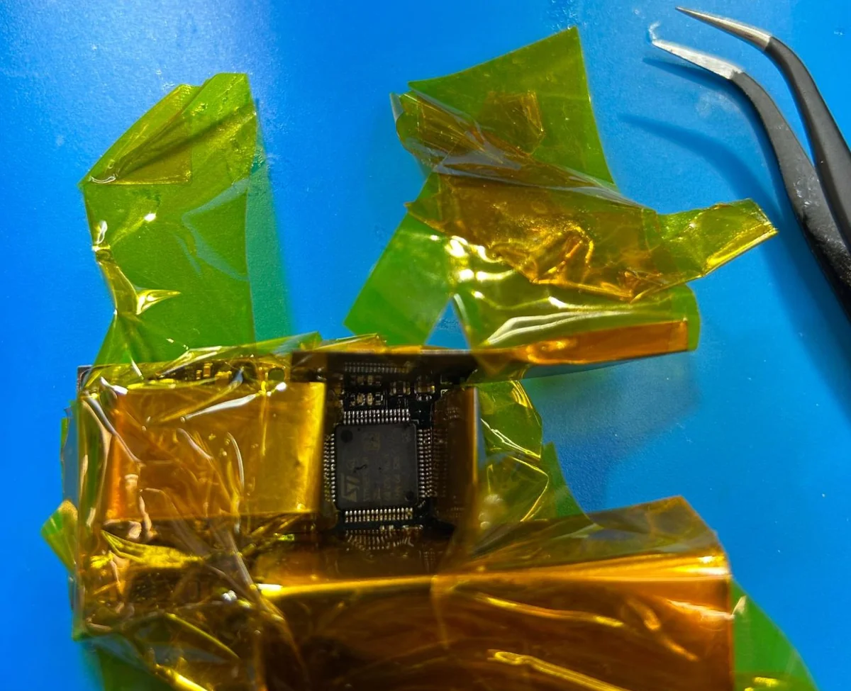 pcb repair qfp masked for hot air removal