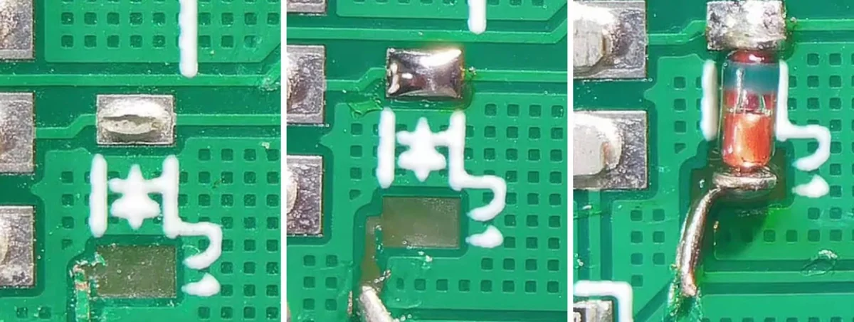 pcb repair ripped smd pad