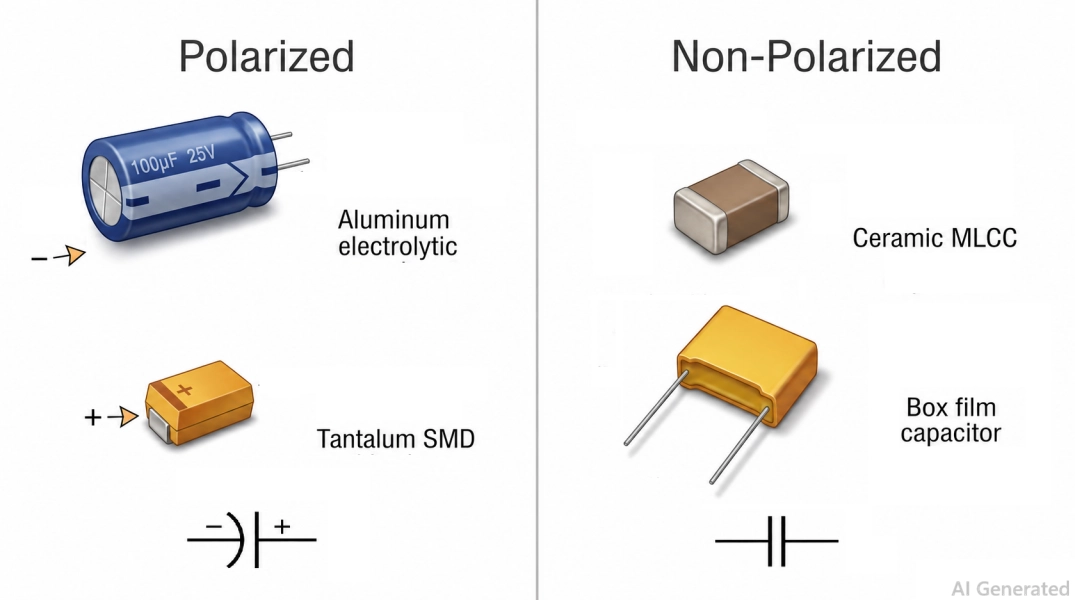 polarized vs non polarized capacitor types