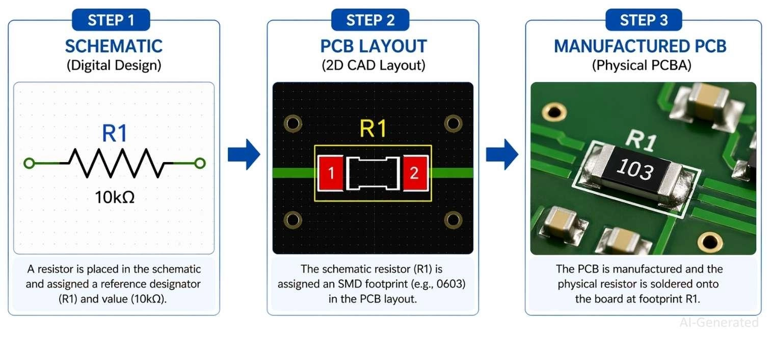 resistor symbol in pcb design and schematics