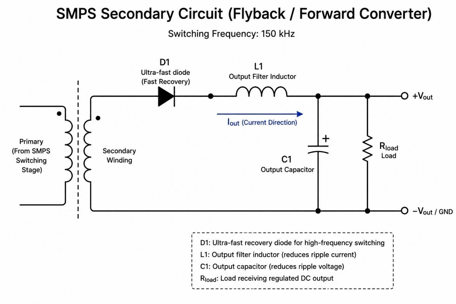 smps secondary rectification circuit