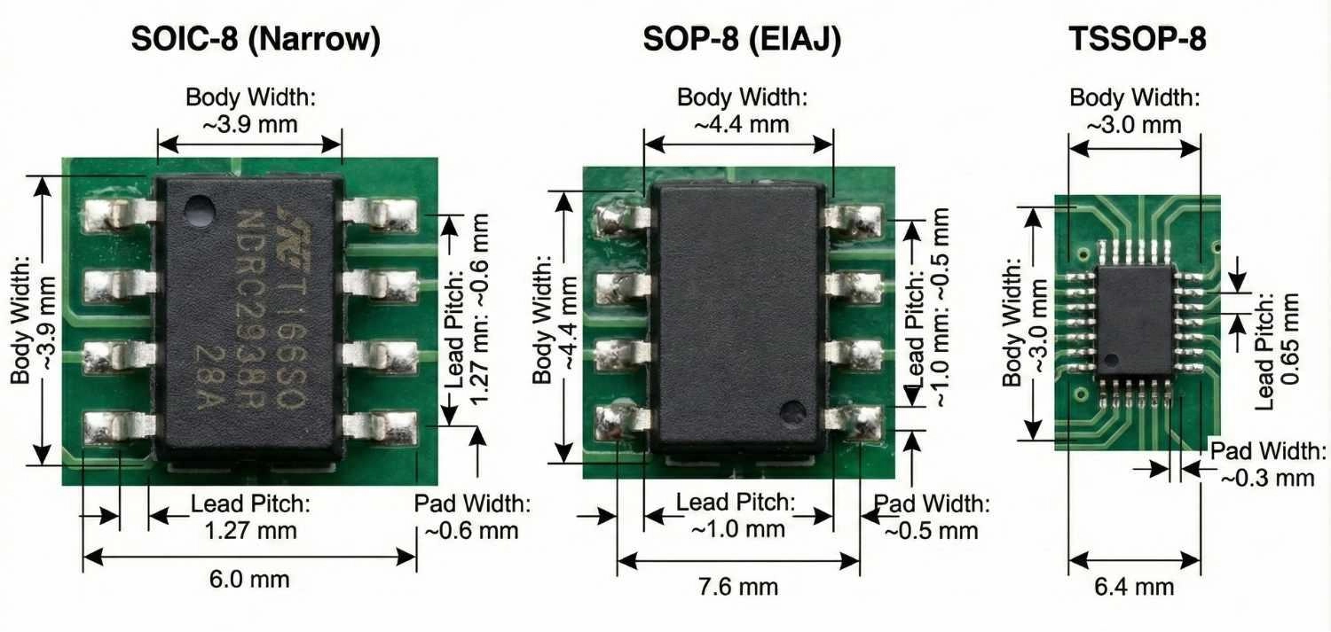 soic vs sop vs tssop